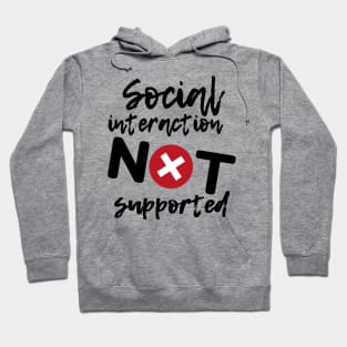 Social distancing error message Hoodie